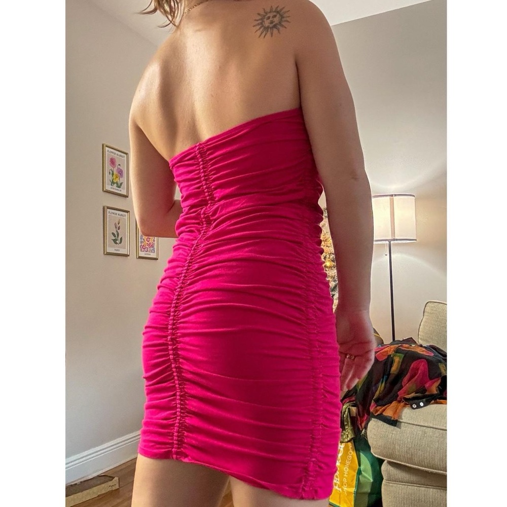 ZARA Bodycon Ruched Dress - Picture 2 of 5